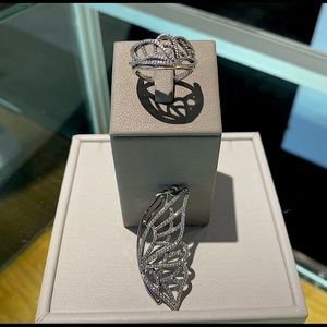 Authentic Pandora Butterfly Ring and Pendant